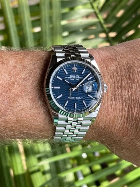 2019 rolex datejust 36mm|Rolex Datejust 36mm on wrist.